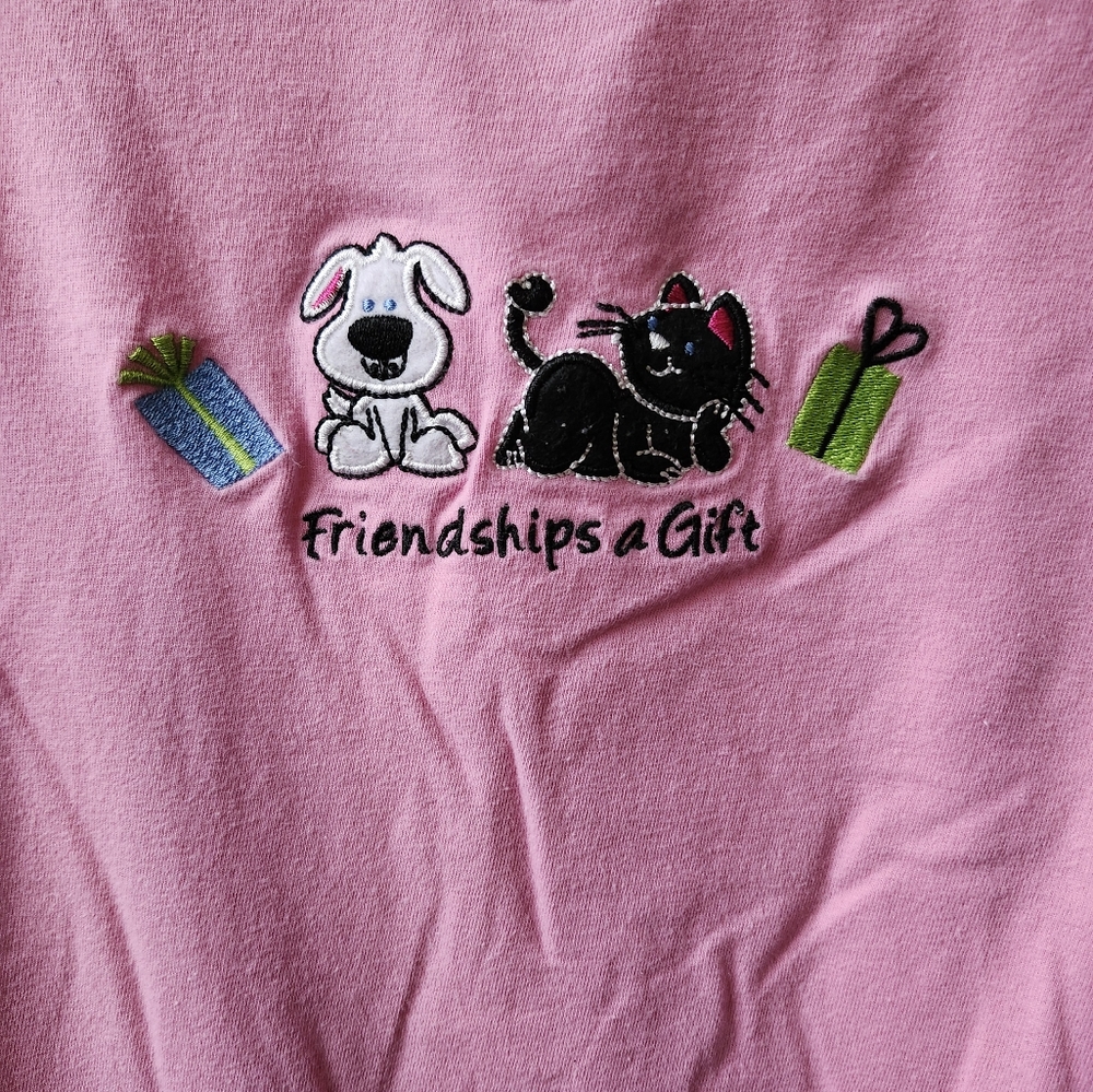 Steve Brand Sleepwear Friendships A Gift Design XL Pink - Picture 2 of 6